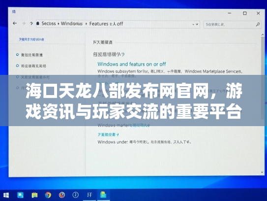 海口天龙八部发布网官网，游戏资讯与玩家交流的重要平台