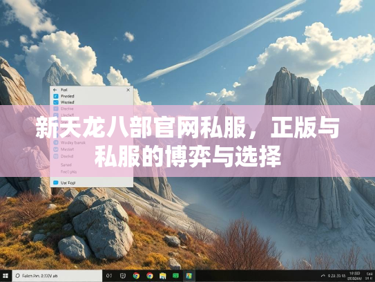 新天龙八部官网私服，正版与私服的博弈与选择  第5张