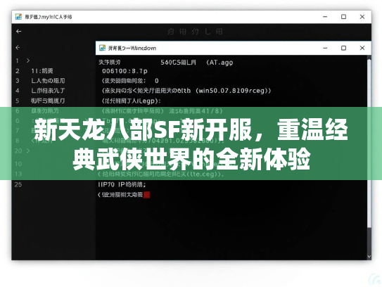 新天龙八部SF新开服，重温经典武侠世界的全新体验