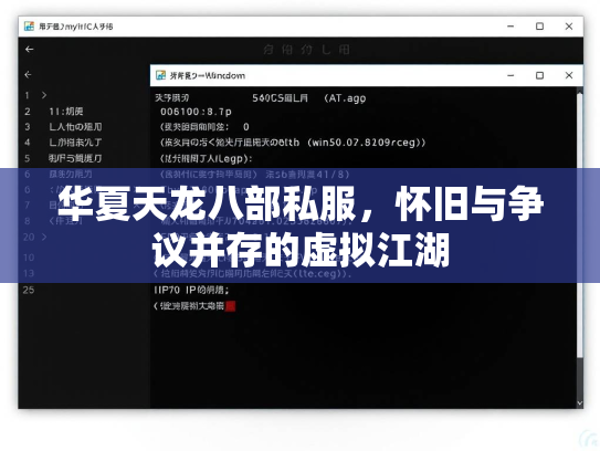 华夏天龙八部私服，怀旧与争议并存的虚拟江湖
