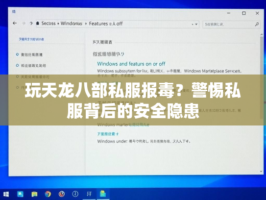 玩天龙八部私服报毒？警惕私服背后的安全隐患