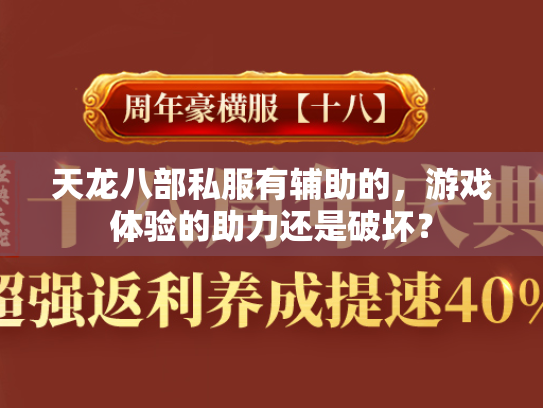天龙八部私服有辅助的，游戏体验的助力还是破坏？