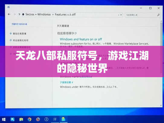 天龙八部私服符号，游戏江湖的隐秘世界  第2张