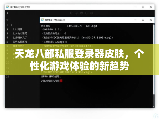天龙八部私服登录器皮肤，个性化游戏体验的新趋势