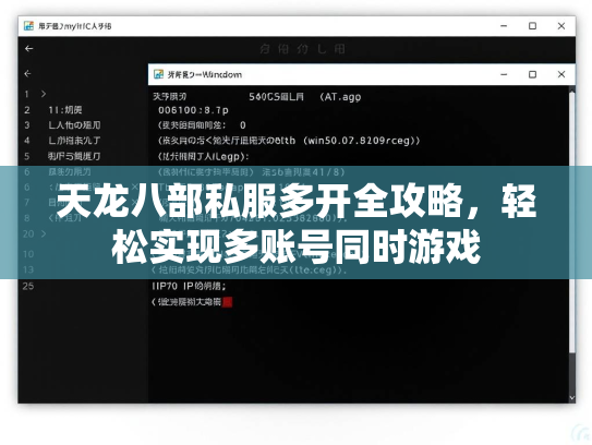 天龙八部私服多开全攻略，轻松实现多账号同时游戏