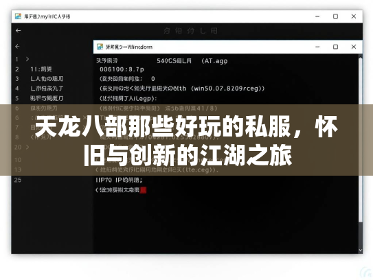 天龙八部那些好玩的私服，怀旧与创新的江湖之旅