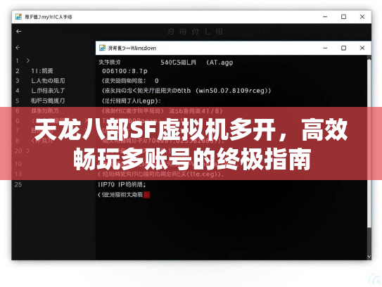 天龙八部SF虚拟机多开，高效畅玩多账号的终极指南  第4张