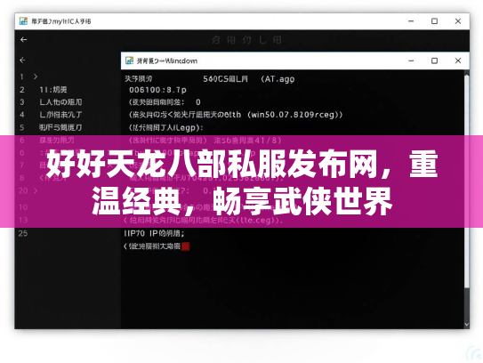 好好天龙八部私服发布网，重温经典，畅享武侠世界