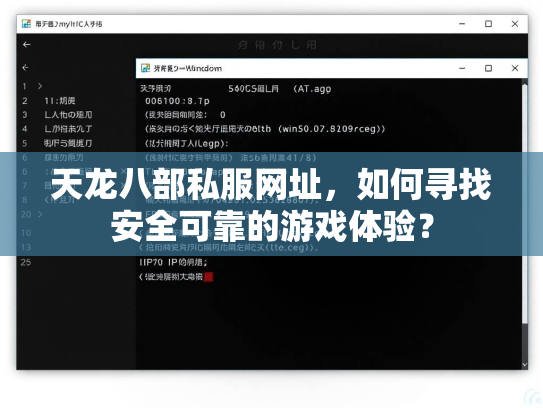 天龙八部私服网址，如何寻找安全可靠的游戏体验？  第4张