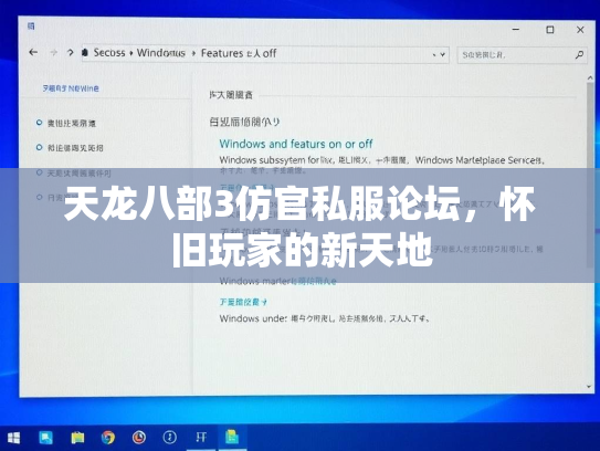 天龙八部3仿官私服论坛，怀旧玩家的新天地  第2张