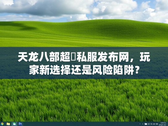 天龙八部超変私服发布网，玩家新选择还是风险陷阱？