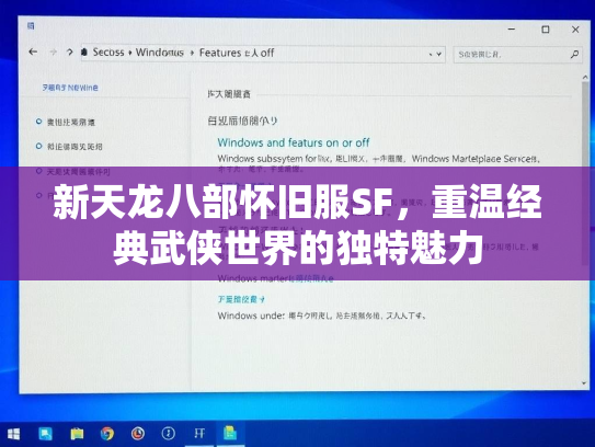 新天龙八部怀旧服SF，重温经典武侠世界的独特魅力  第2张