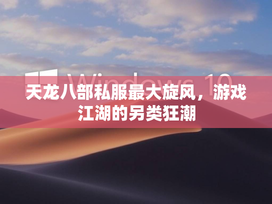 天龙八部私服最大旋风，游戏江湖的另类狂潮  第2张