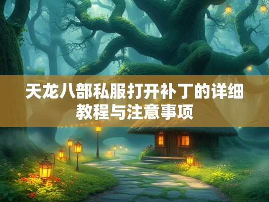 天龙八部私服打开补丁的详细教程与注意事项