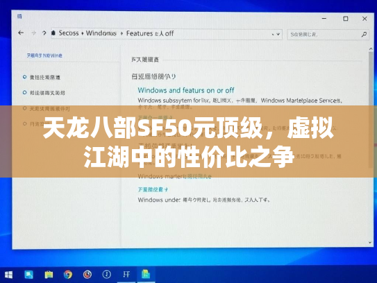 天龙八部SF50元顶级，虚拟江湖中的性价比之争
