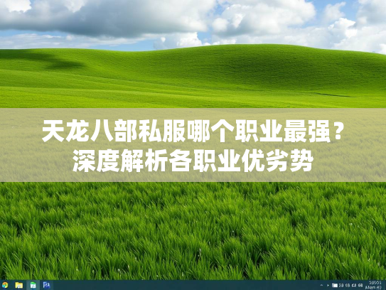 天龙八部私服哪个职业最强？深度解析各职业优劣势