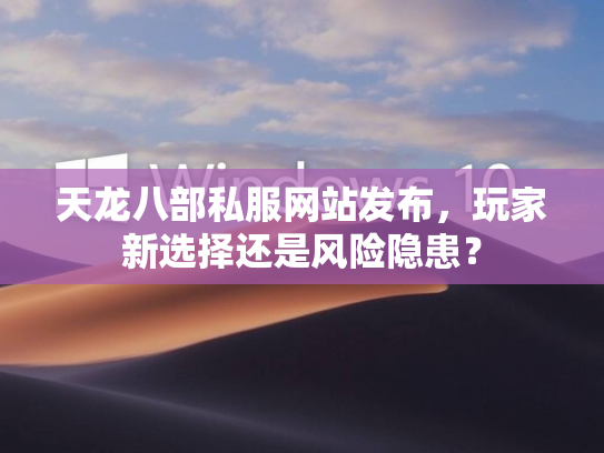 天龙八部私服网站发布，玩家新选择还是风险隐患？