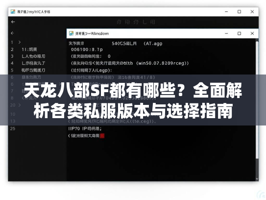 天龙八部SF都有哪些？全面解析各类私服版本与选择指南