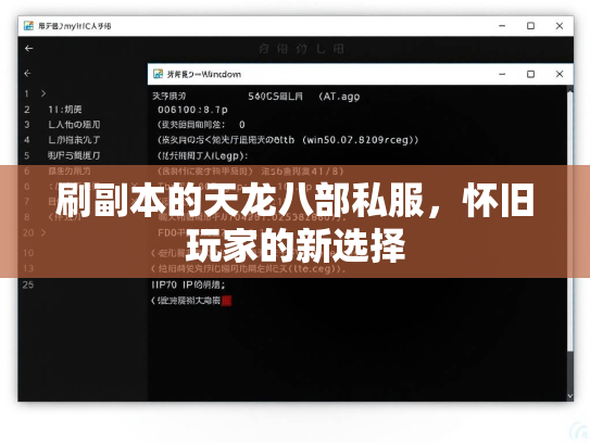 刷副本的天龙八部私服，怀旧玩家的新选择