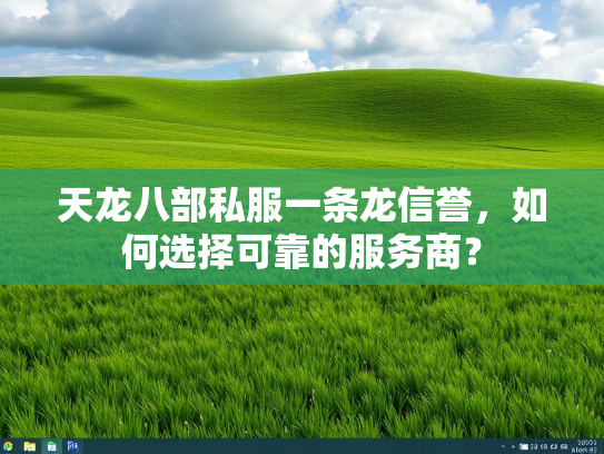 天龙八部私服一条龙信誉，如何选择可靠的服务商？  第2张