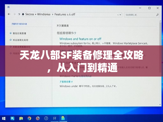 天龙八部SF装备修理全攻略，从入门到精通  第2张