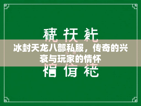 冰封天龙八部私服，传奇的兴衰与玩家的情怀  第3张