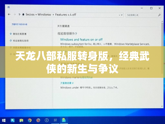 天龙八部私服转身版，经典武侠的新生与争议
