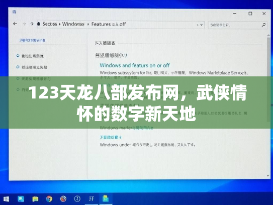 123天龙八部发布网，武侠情怀的数字新天地