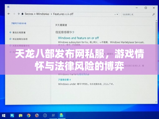 天龙八部发布网私服，游戏情怀与法律风险的博弈  第1张