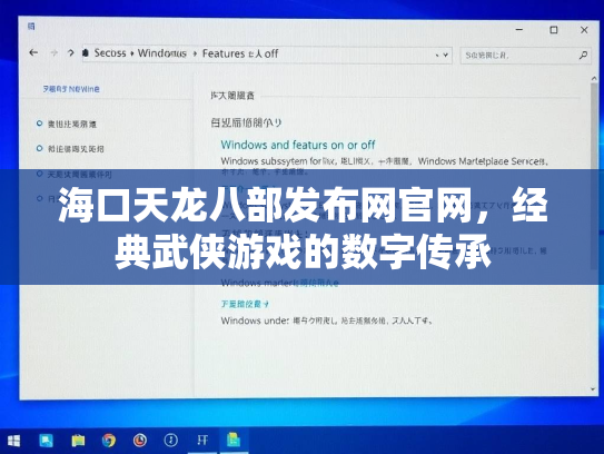 海口天龙八部发布网官网，经典武侠游戏的数字传承