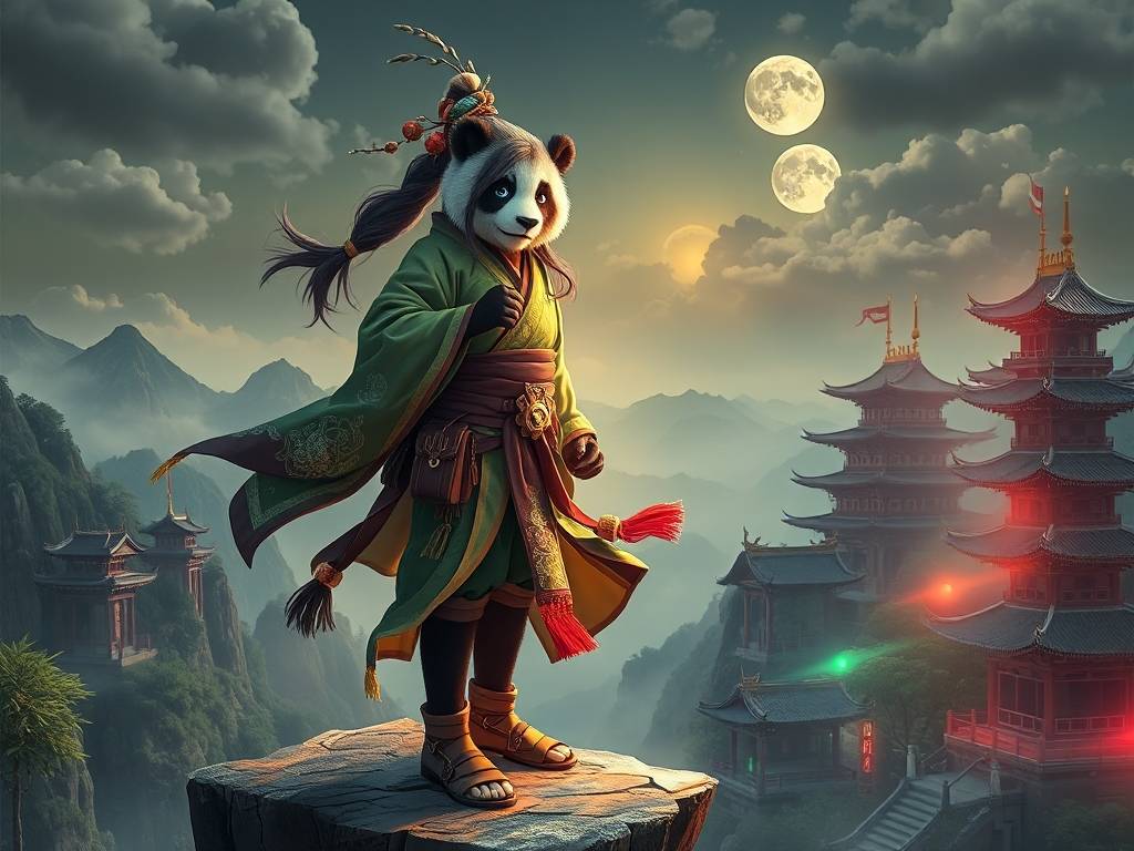 新天龙八部熊猫SF，经典武侠IP的创新演绎与私服文化现象  第2张
